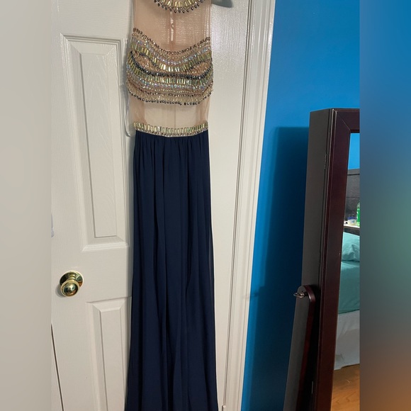 Dresses & Skirts - Prom dress with see through bodice and rhinestones